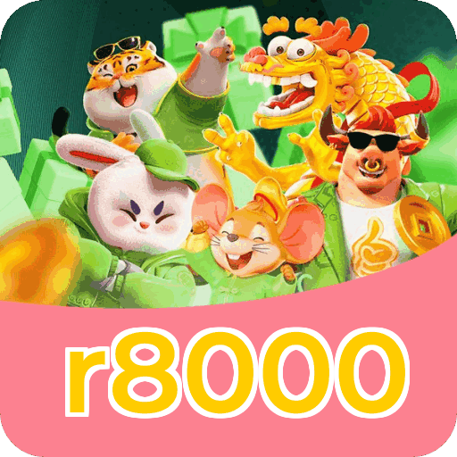 Números do app r8000 em material de marketing — ilustração, não auditoria